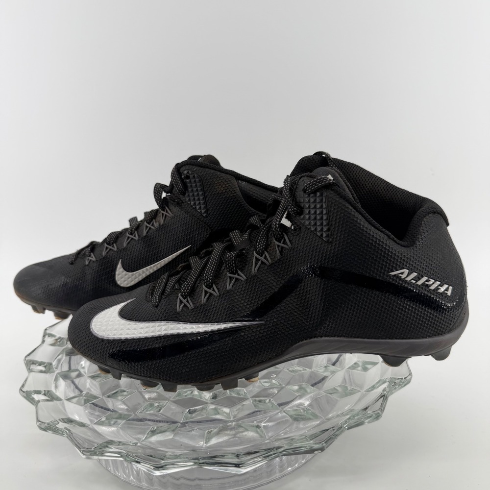 Nike‎ Alpha Menace Pro Mid Football Cleats Mens 10 Black White 719927-010